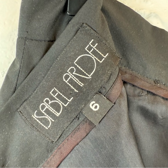 Isabel Ardee Black Pleated A-Line Maxi Skirt Formal Evening Ball Gown Style 6 - Picture 6 of 6